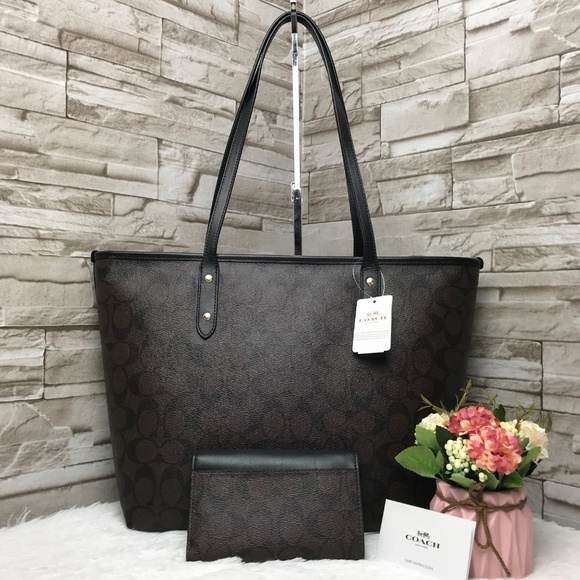 👜COACH SET🌺 CITY ZIP TOTE & WALLET - Picture 2 of 8